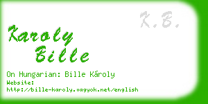 karoly bille business card